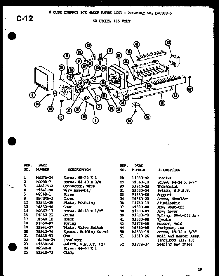 Section 4 Diagram and Parts List for TL20F-P76164-2W  Amana Refrigerator