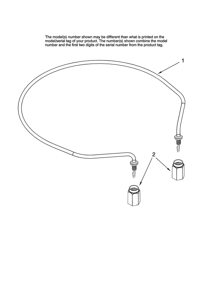 Heater Parts Diagram and Parts List for MDBH980AWQ45  Maytag Dishwasher