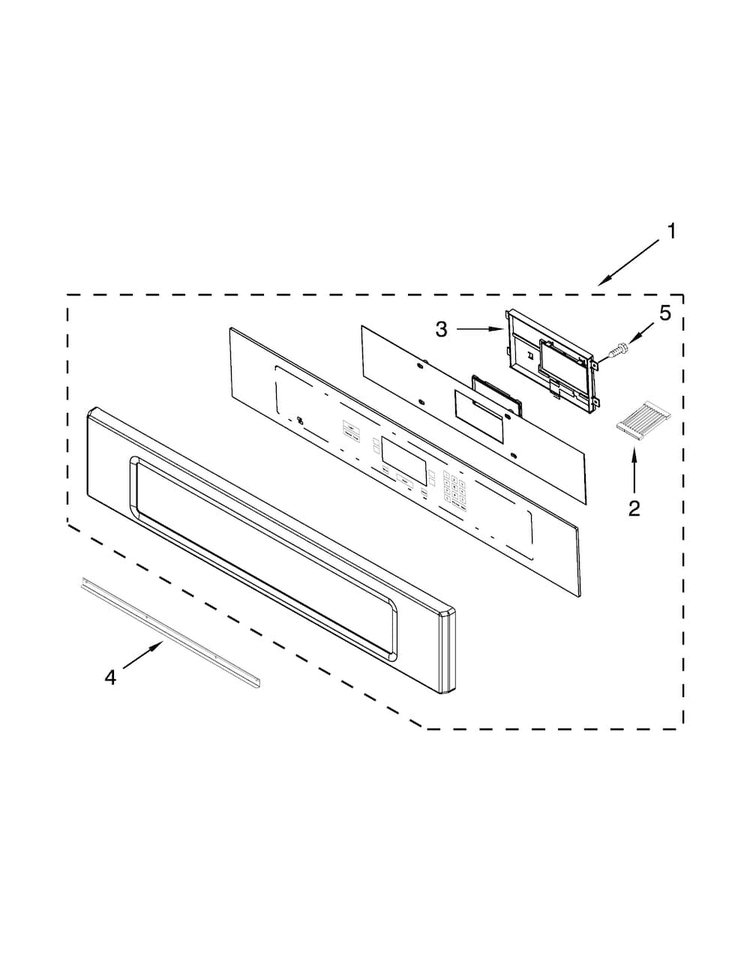 Control Panel Parts Diagram and Parts List for JMC2430WP02  Jenn-Air Microwave