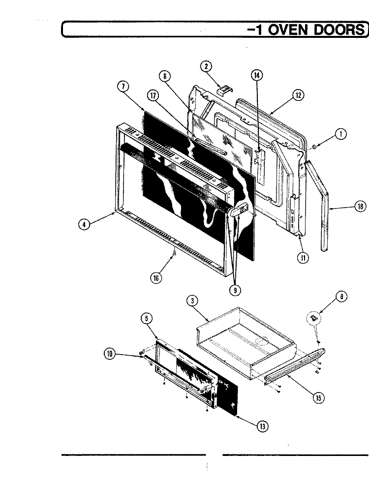 DOOR (EPF9 - 81KS9A) Diagram and Parts List for EPF9-81KS9A  Hardwick Range
