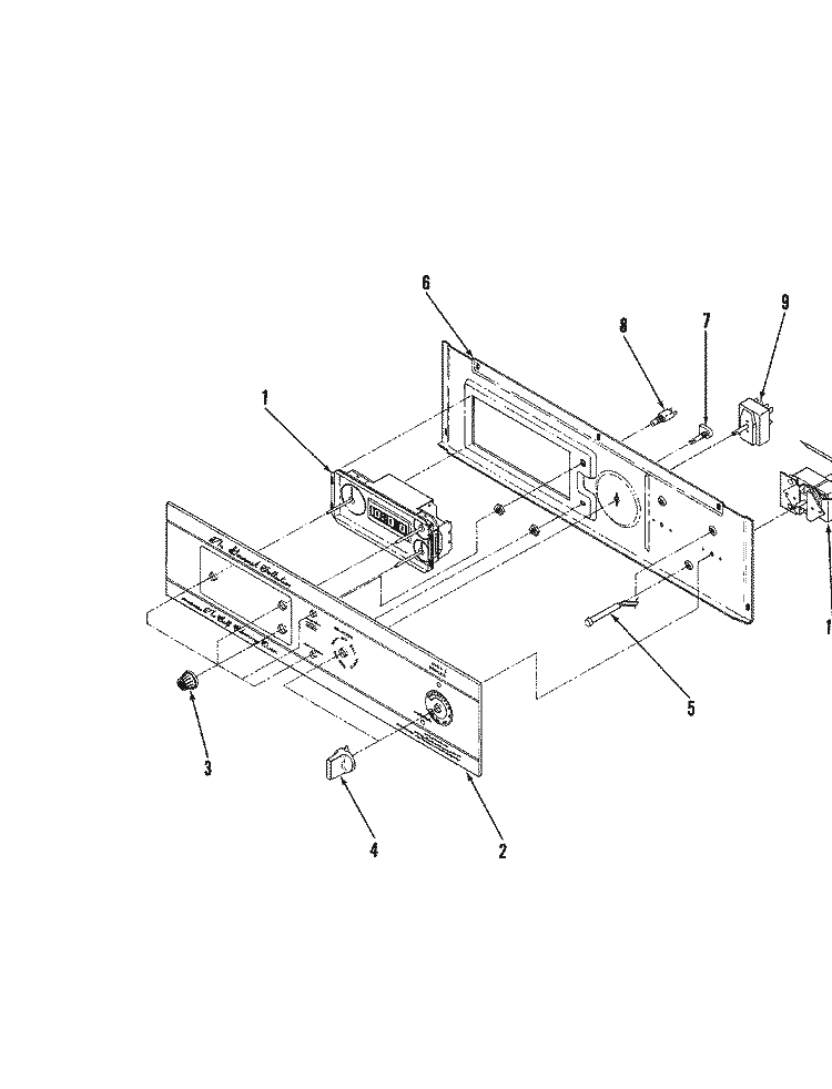CONTROL PANEL Diagram and Parts List for EPE7-21C819D  Hardwick Microwave Oven Combo