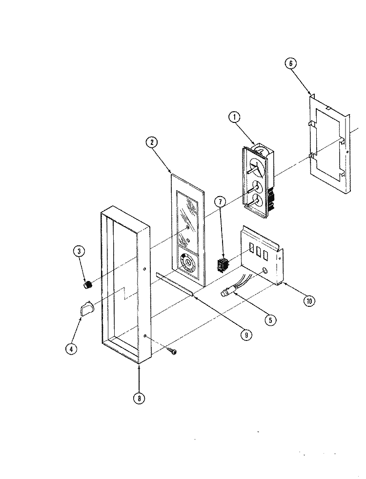 CONTROL PANEL Diagram and Parts List for EPE861KB829A  Hardwick Range