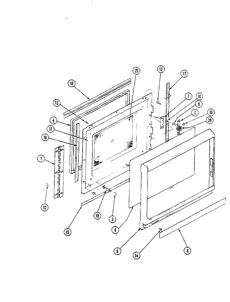 DOOR (CM46D - 9P) Diagram and Parts List for EPF7-21819AE  Hardwick Microwave Oven Combo