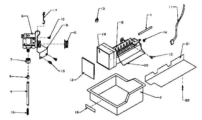 Add-on Ice Maker Assembly Diagram and Parts List for IC2-IC2-ASSEMBLY  Amana Ice Maker