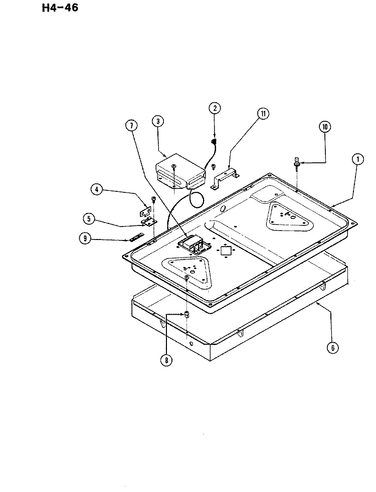 BURNER BOX Diagram and Parts List for H-446  Hardwick Cooktop