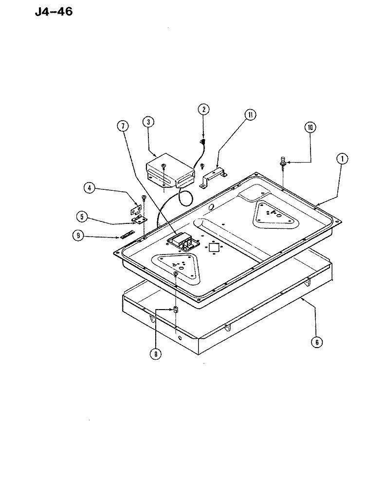 BURNER BOX Diagram and Parts List for J-446  Hardwick Cooktop