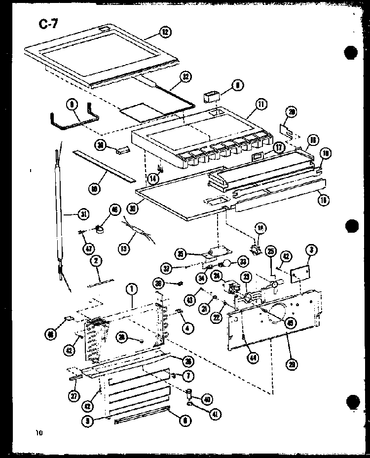 Cabinet Parts Diagram and Parts List for ESBFC16C-C-P60235-19WC  Amana Refrigerator