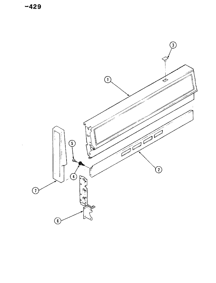 CONTROL PANEL Diagram and Parts List for CG9616W429R  Hardwick Range