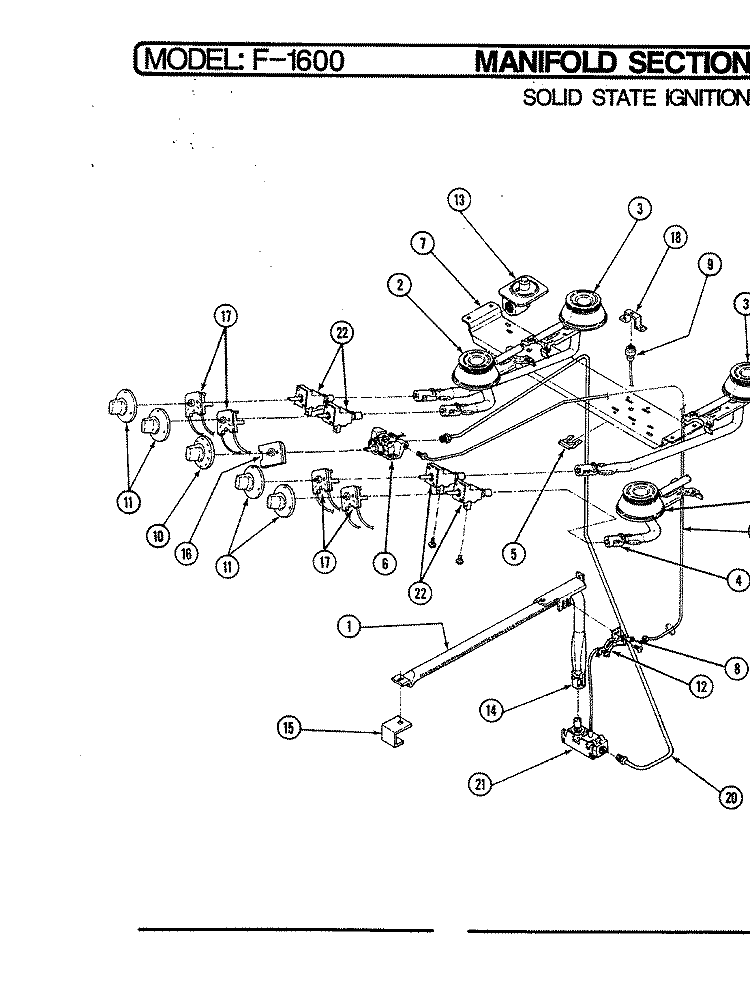 CONTROLS (SOLID STATE) Diagram and Parts List for CF1616A109R  Hardwick Range
