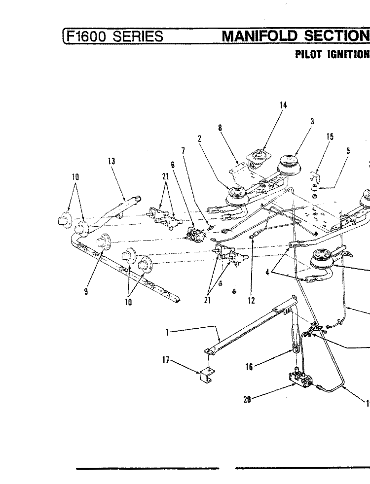 CONTROLS (PILOT) Diagram and Parts List for CF1616A109R  Hardwick Range