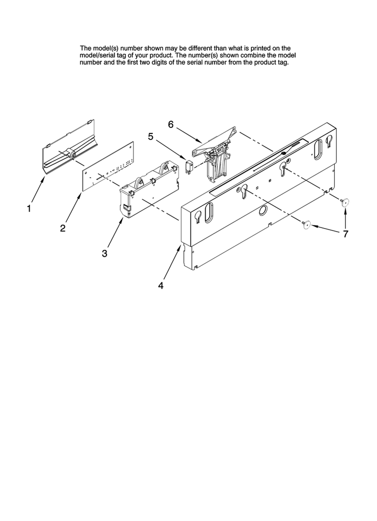 Control Panel Parts Diagram and Parts List for JDB1080AWW1  Jenn-Air Dishwasher