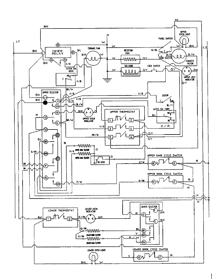 WIRING INFORMATION Diagram and Parts List for WW2460W  Jenn-Air Wall Oven
