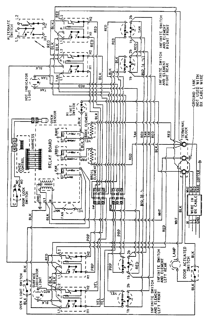WIRING INFORMATION Diagram and Parts List for CFE9000ACB  Maytag Range
