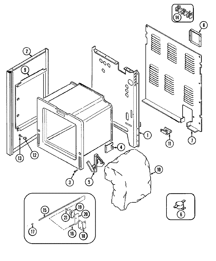 BODY Diagram and Parts List for CHE9800ACB  Maytag Range
