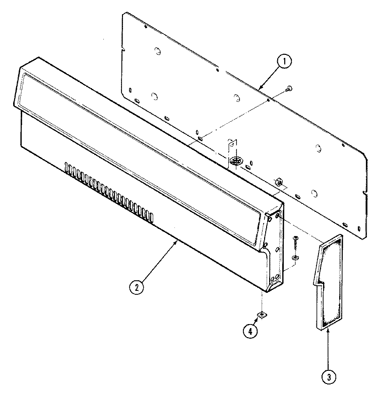 CONTROL PANEL Diagram and Parts List for 4100PRW  Magic Chef Range