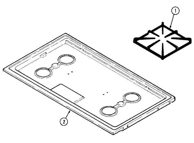 TOP ASSY. Diagram and Parts List for 4100PRW  Magic Chef Range