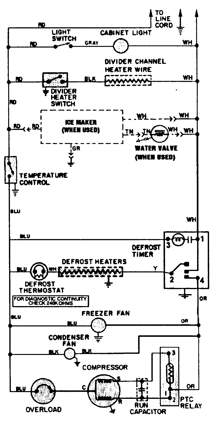 WIRING INFORMATION Diagram and Parts List for NT198NB  Norge Refrigerator
