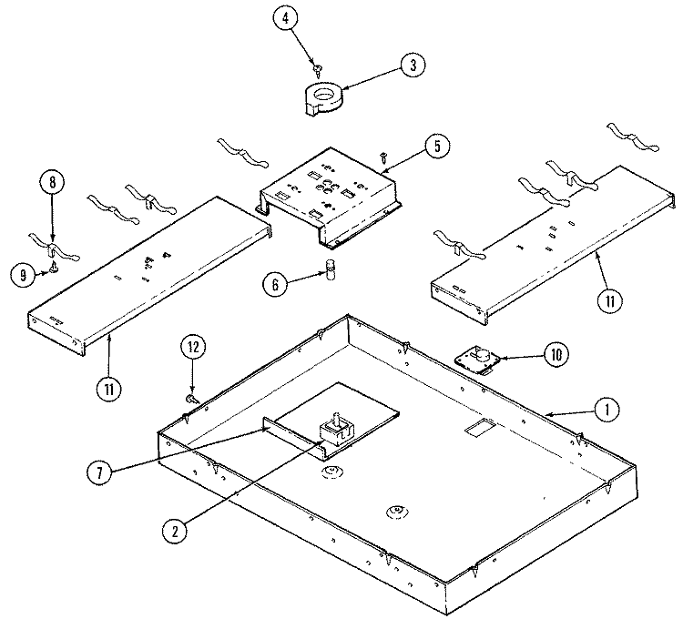BODY Diagram and Parts List for CCR467B-C  Jenn-Air Cooktop