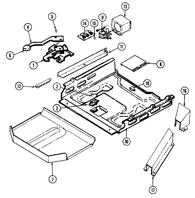 INTERNAL CONTROLS Diagram and Parts List for CHE9000ACB  Maytag Range
