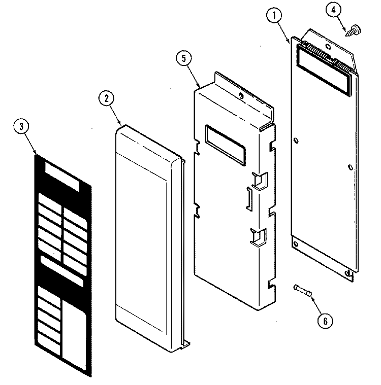 CONTROL PANEL Diagram and Parts List for CM15K-7BS-NB  Magic Chef Microwave