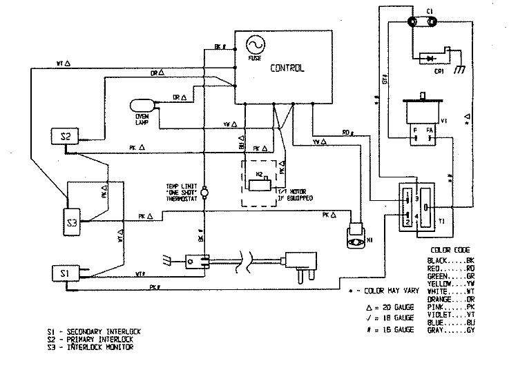 WIRING INFORMATION Diagram and Parts List for CM15K-7BS-NB  Magic Chef Microwave