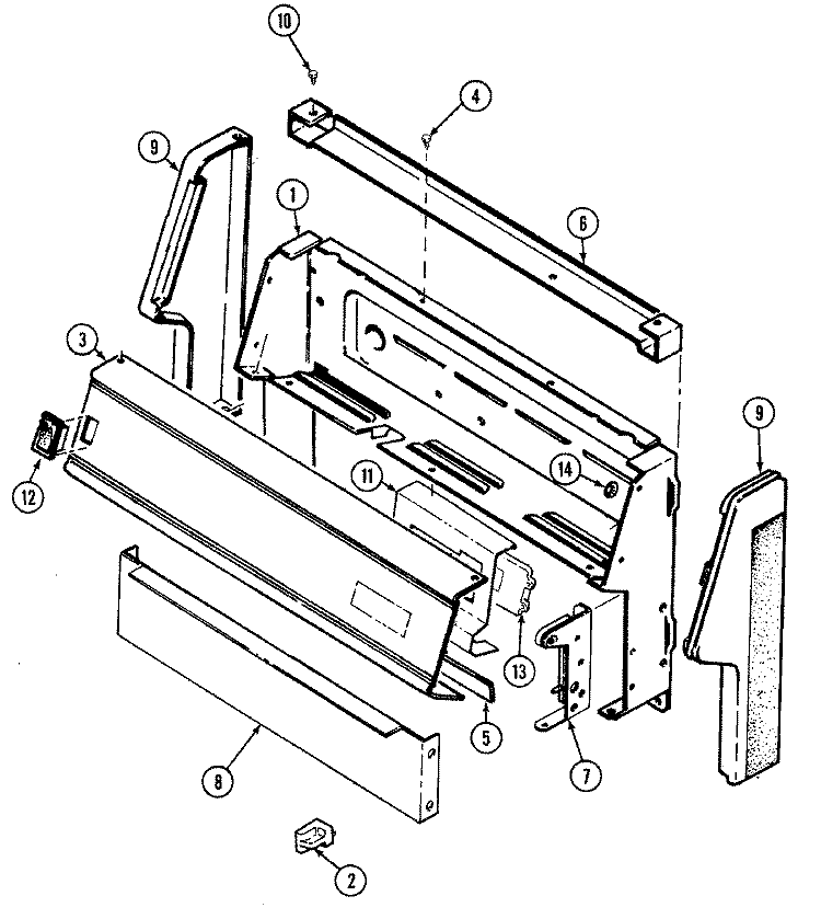 CONTROL PANEL Diagram and Parts List for GC3277WUWM  Maytag Range