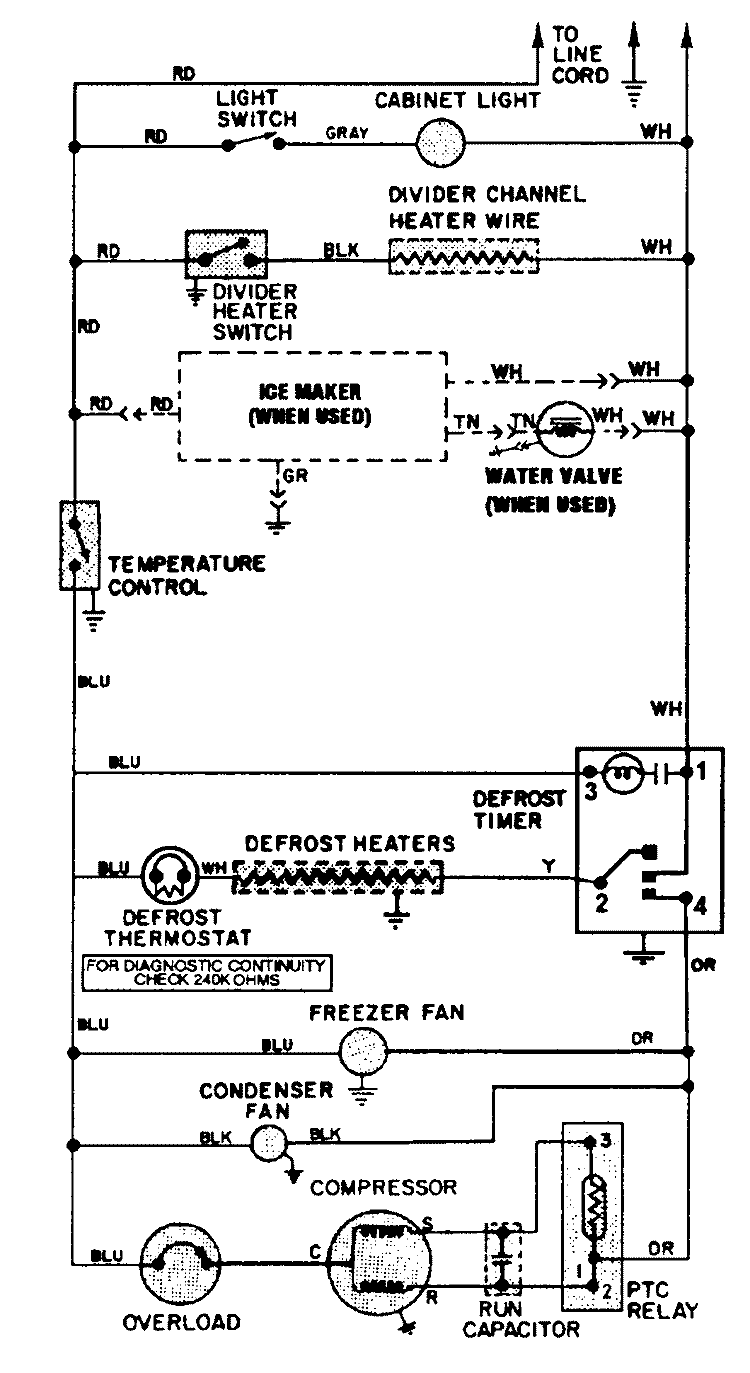 WIRING INFORMATION Diagram and Parts List for NT218NFW  Norge Refrigerator