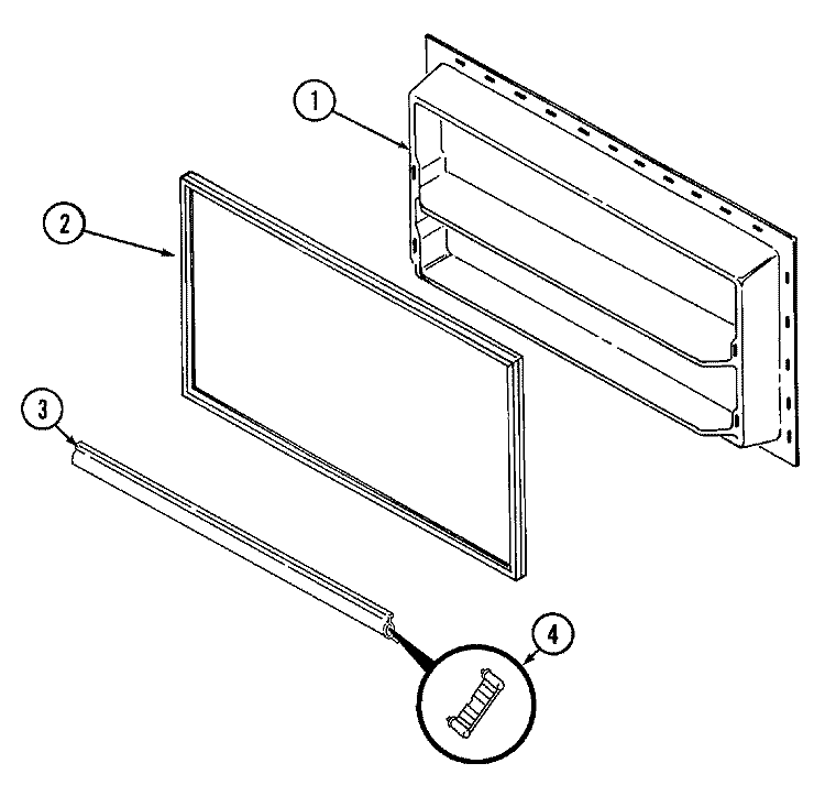 FREEZER INNER DOOR Diagram and Parts List for GT15A6XV  Admiral Refrigerator