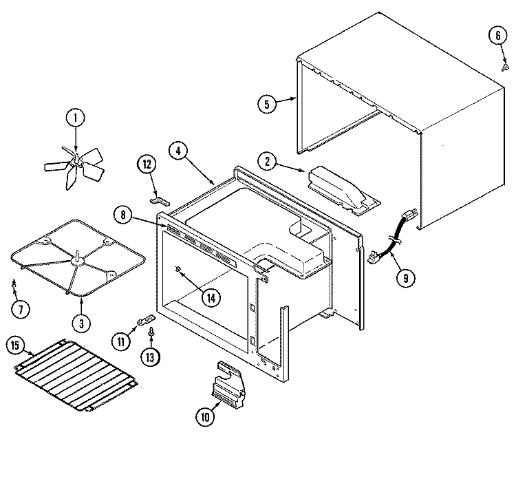 BASE Diagram and Parts List for CR4614KWH  Crosley Microwave