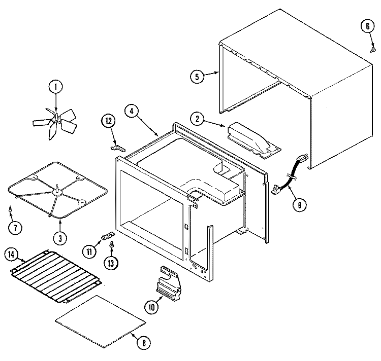 BASE Diagram and Parts List for DM130KG  Magic Chef Microwave