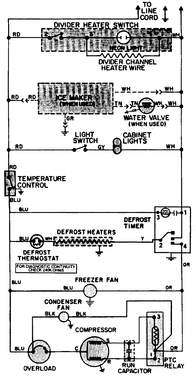 WIRING INFORMATION Diagram and Parts List for RTC1700DAE  Maytag Refrigerator