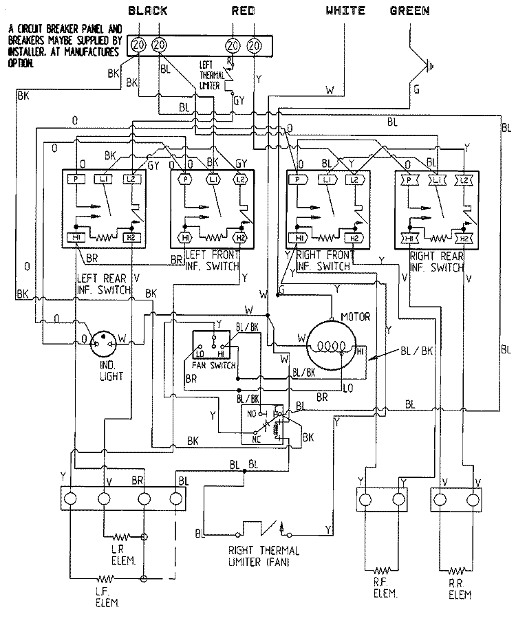 WIRING INFORMATION Diagram and Parts List for CVE4180B-C  Jenn-Air Cooktop