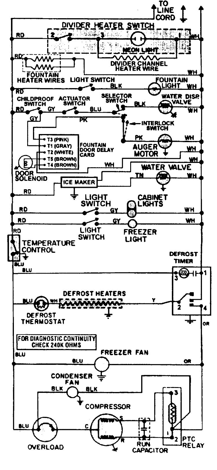 WIRING INFORMATION Diagram and Parts List for RTW22E1DAE  Maytag Refrigerator