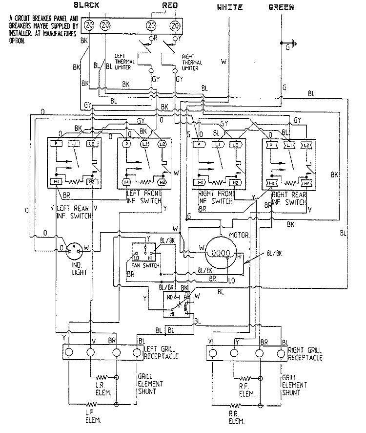 WIRING INFORMATION Diagram and Parts List for CVE4270B-C  Jenn-Air Cooktop