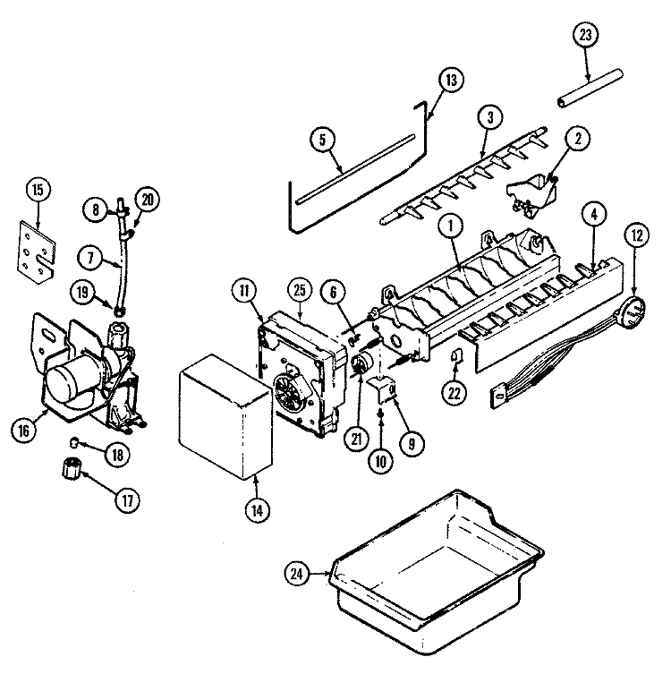 OPTIONAL ICE MAKER KIT (IMKTM1) Diagram and Parts List for RB19KA-2AD BL52A Admiral Refrigerator