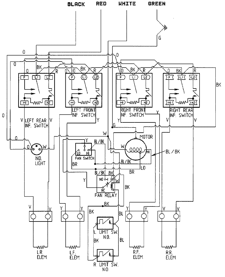 WIRING INFORMATION Diagram and Parts List for CVE1400W  Jenn-Air Cooktop