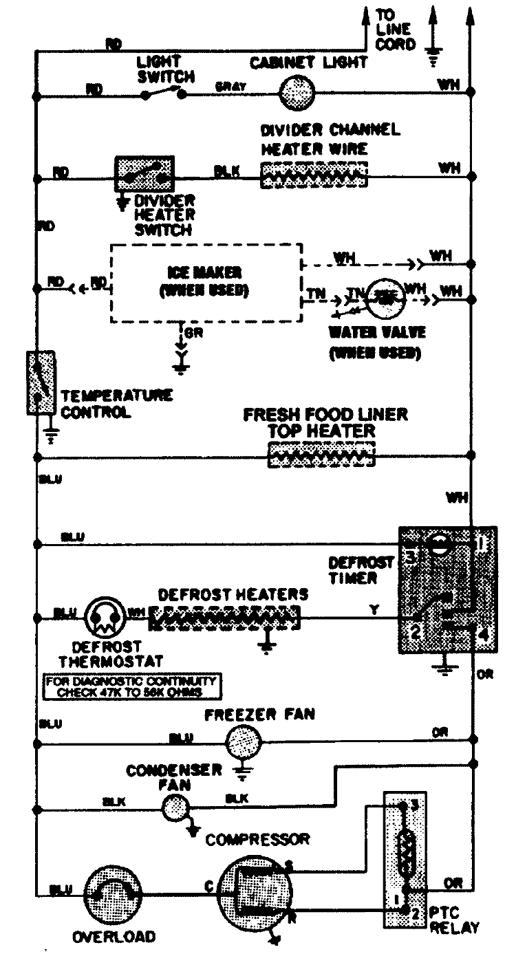 WIRING INFORMATION Diagram and Parts List for GT23X83V  Maytag Refrigerator