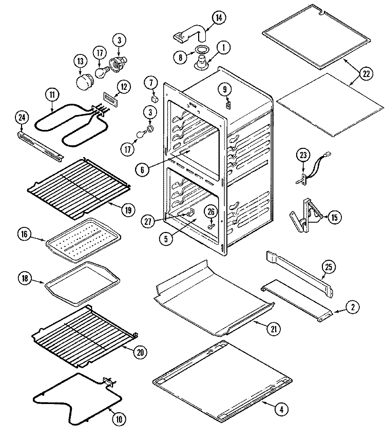 OVEN (CWE5800ACB / ACE) Diagram and Parts List for CWE5800ACE  Maytag Wall Oven