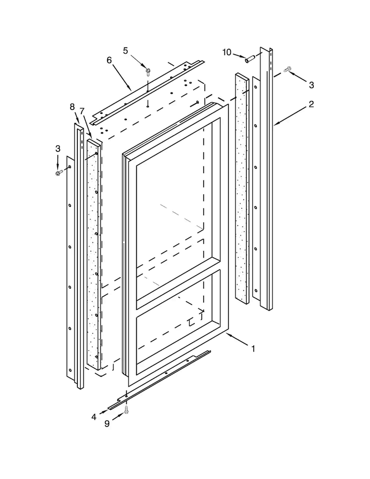 Cabinet Trim Parts Diagram and Parts List for JB36NXFXLW04  Jenn-Air Refrigerator