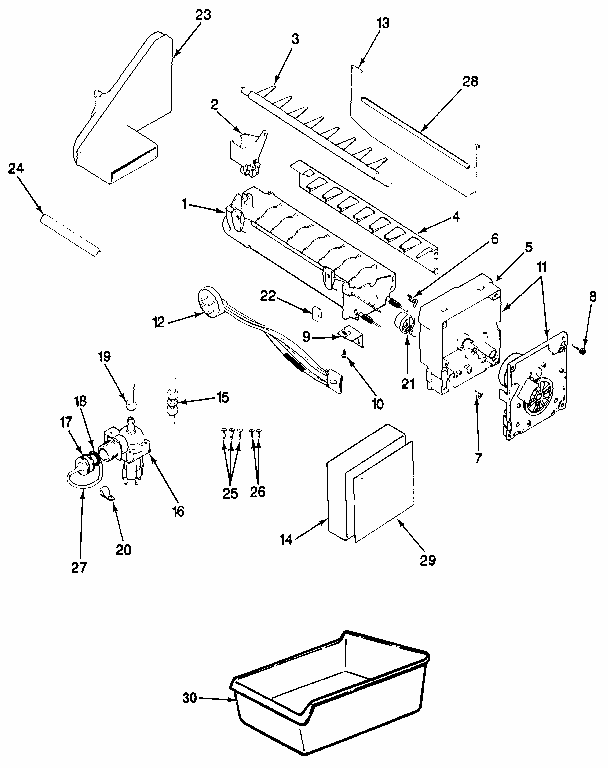 Optional Ice Maker Kit Diagram and Parts List for 742JRT192B MBJ51B Kenmore Refrigerator