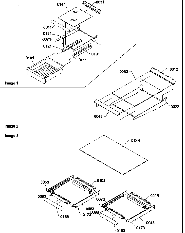 Shelving Assemblies Diagram and Parts List for TC18VW-P1315704WW  Amana Refrigerator