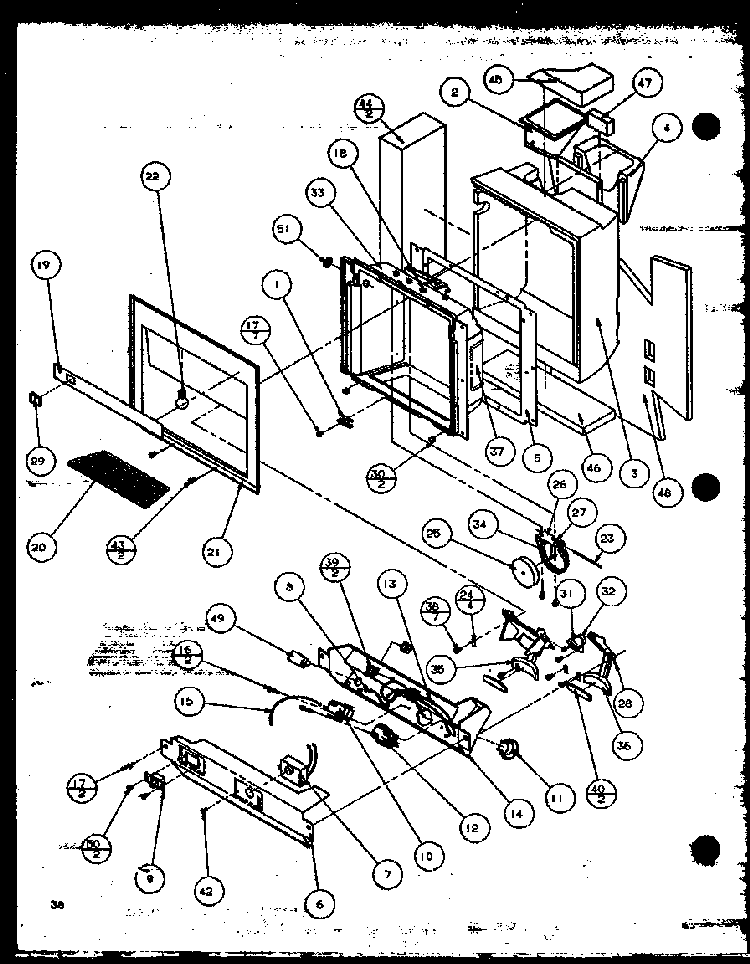 Ice And Water Cavity Diagram and Parts List for SZDE27MPL-P1124403WL  Amana Refrigerator