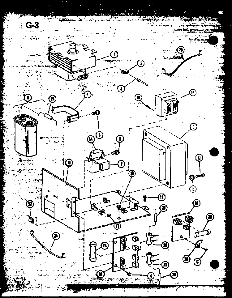 Section 5 Diagram and Parts List for RO-10A P74067-5M Amana Microwave