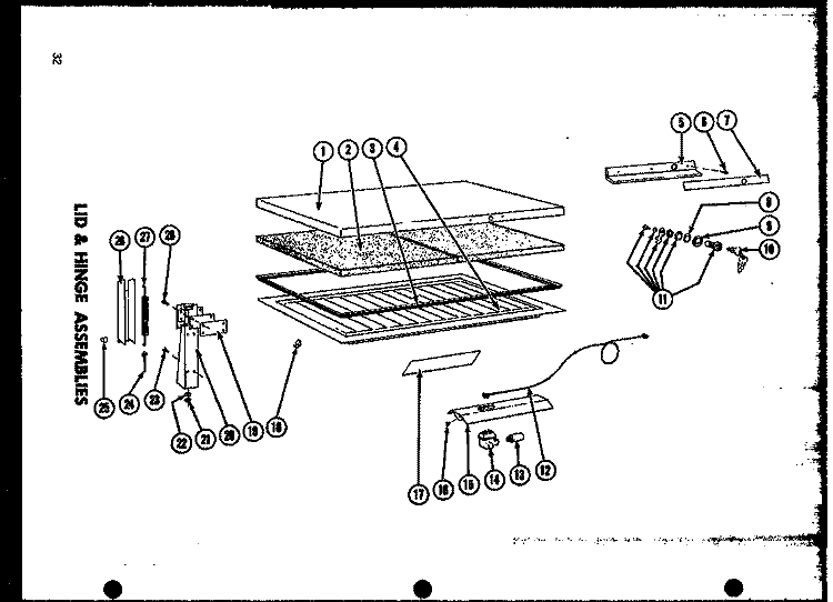 Page 4 Diagram and Parts List for EC11F  Amana Freezer