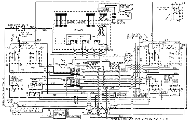 WIRING INFORMATION Diagram and Parts List for 5898XVB  Magic Chef Range