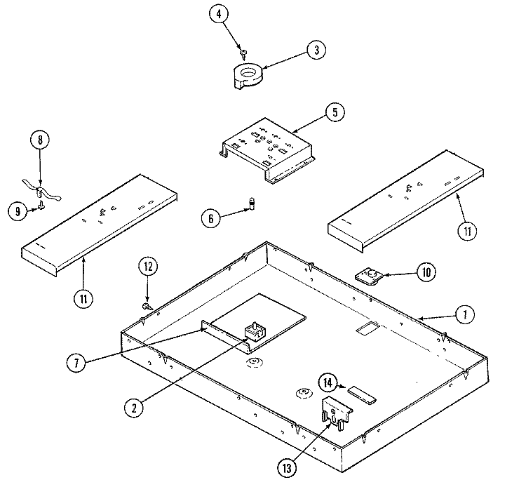 BODY Diagram and Parts List for CCE3400B  Jenn-Air Cooktop