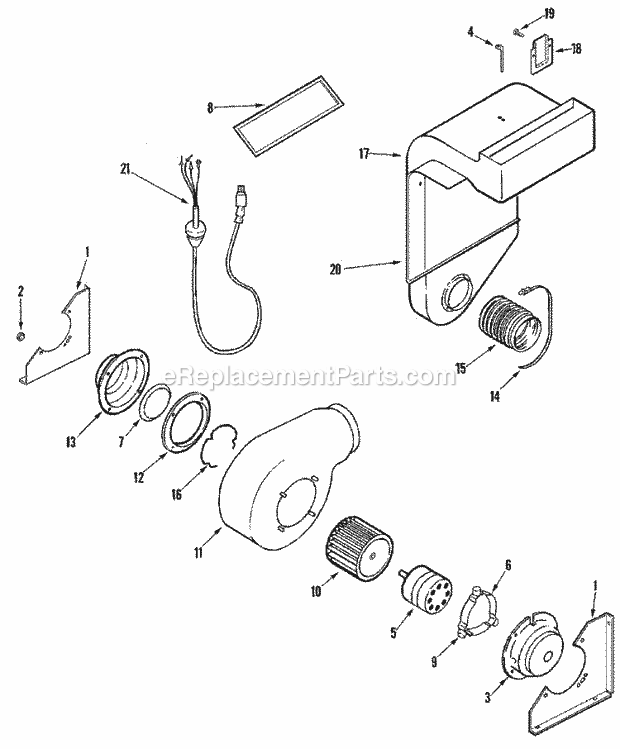 BLOWER ASSEMBLY (PLENUM - AAP) Diagram and Parts List for JDS9860AAP  Jenn-Air Range