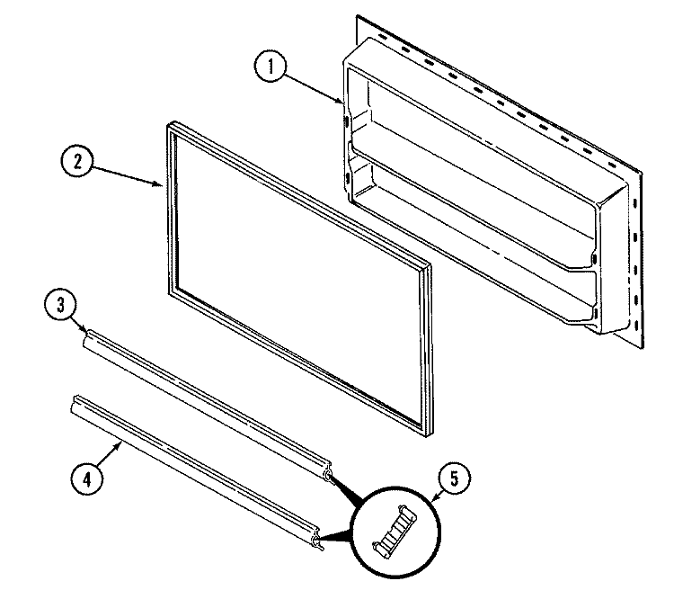 FREEZER INNER DOOR Diagram and Parts List for CT19Y5FW  Crosley Refrigerator