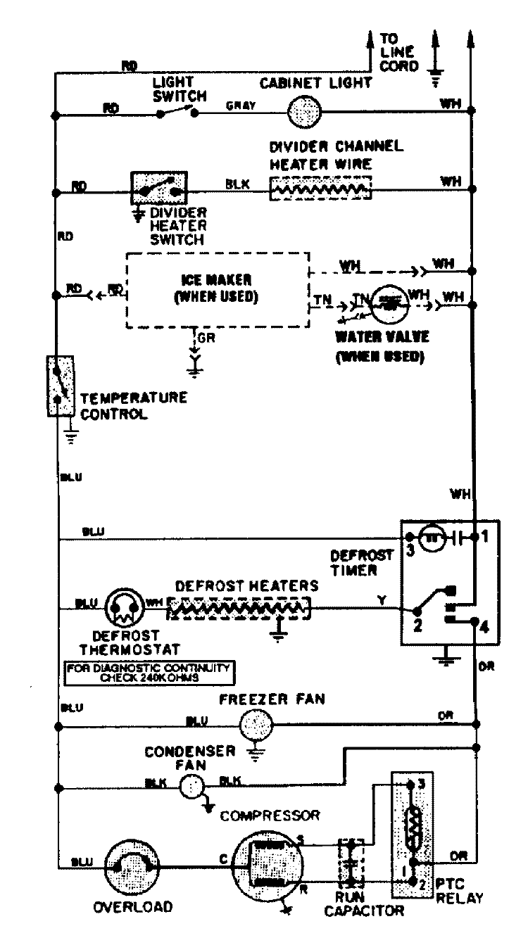 WIRING INFORMATION Diagram and Parts List for RTT1700DAE  Maytag Refrigerator