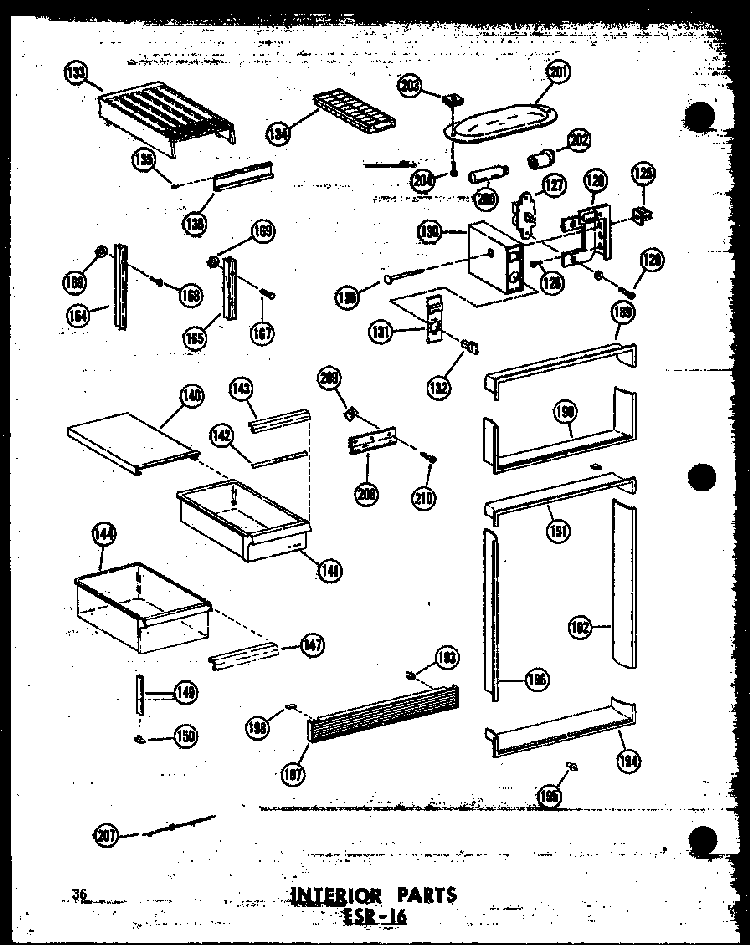 Section 8 Diagram and Parts List for ESRF16-C-P30303-3WC  Amana Refrigerator